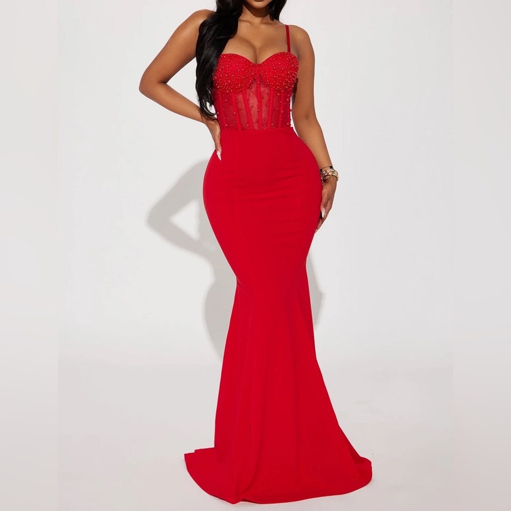 NEW Red Evening Gown